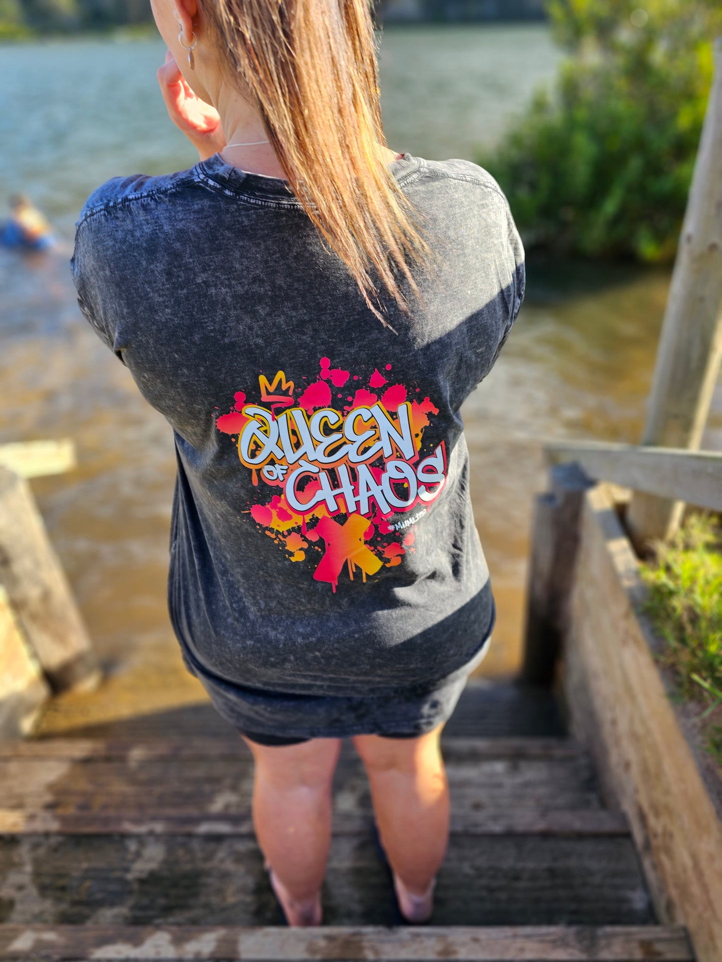 Queen Of Chaos Acid Wash T-Shirt