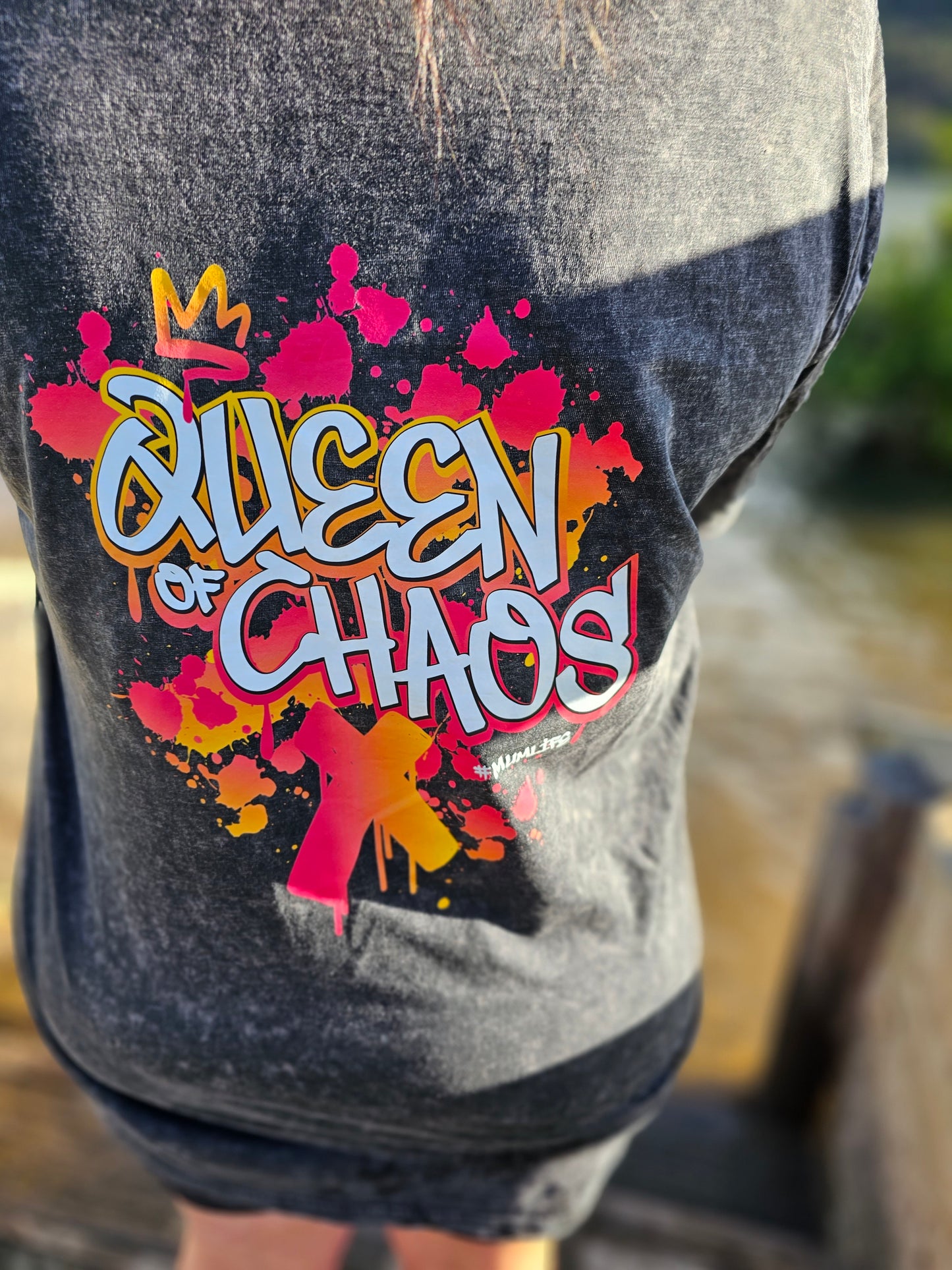 Queen Of Chaos Acid Wash T-Shirt