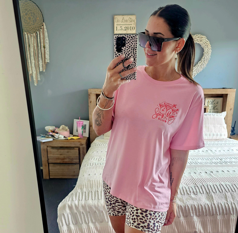 Spicy Mums Club Pink T-Shirt