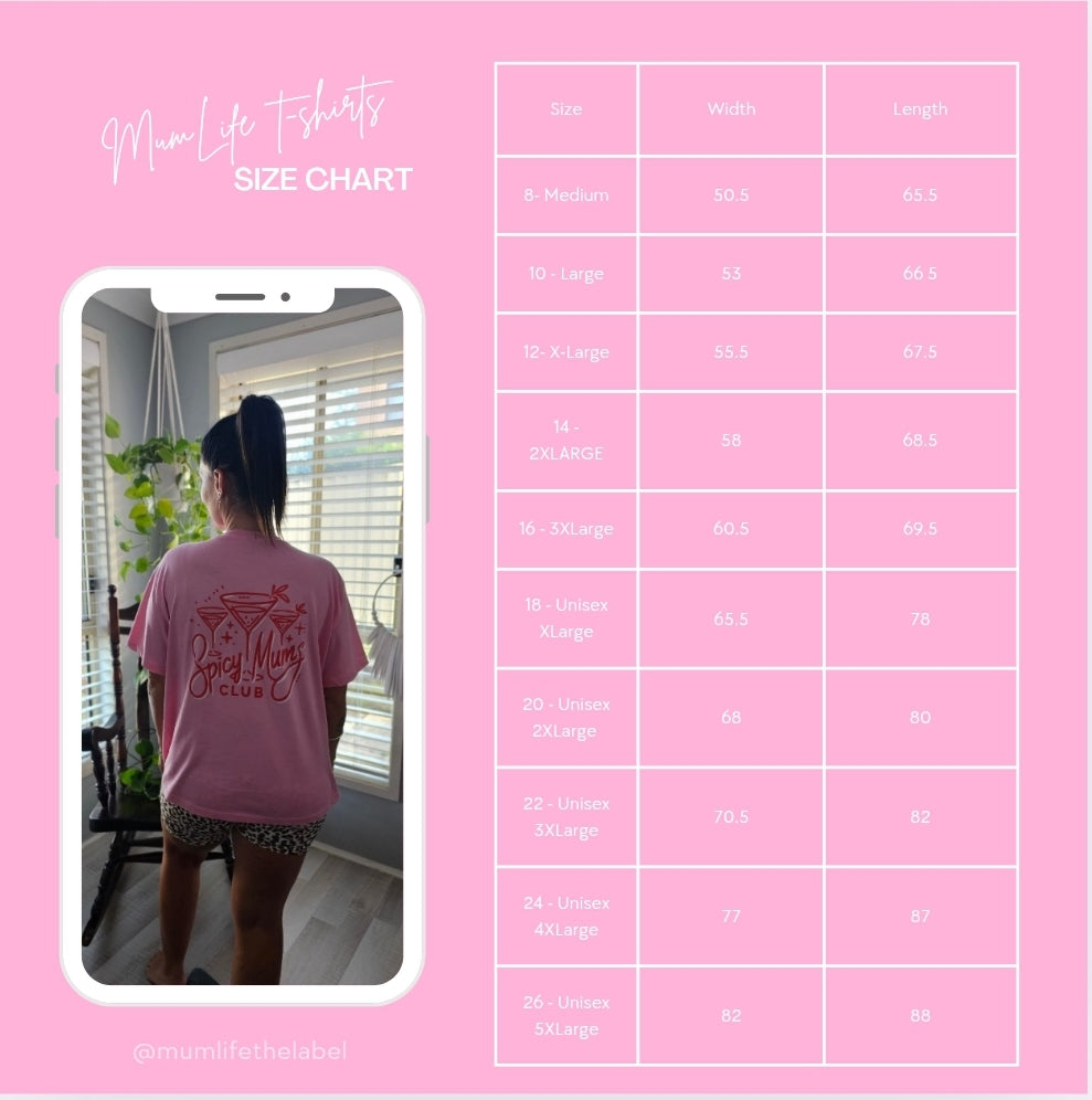 Spicy Mums Club Pink T-Shirt