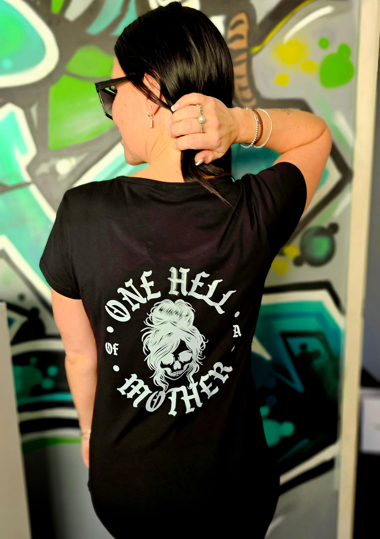 One Hell Of A Mother Black T-Shirt