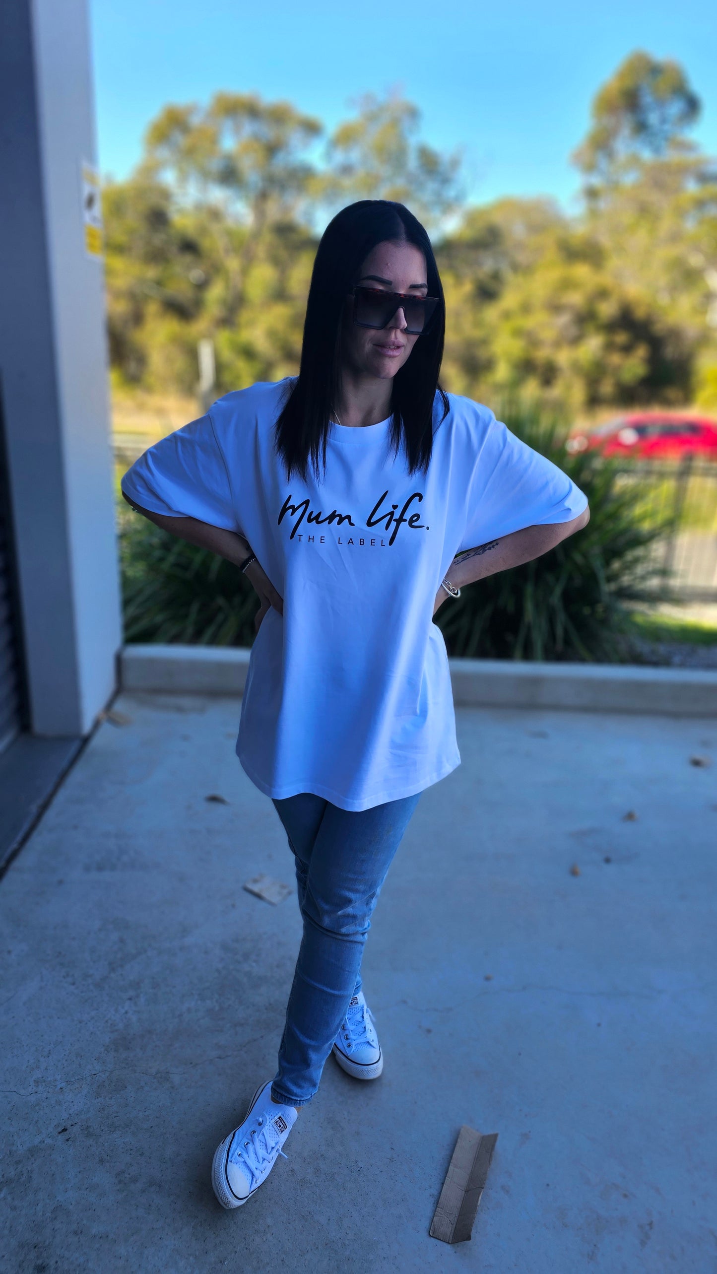 Mum Life The Label - White t-shirt