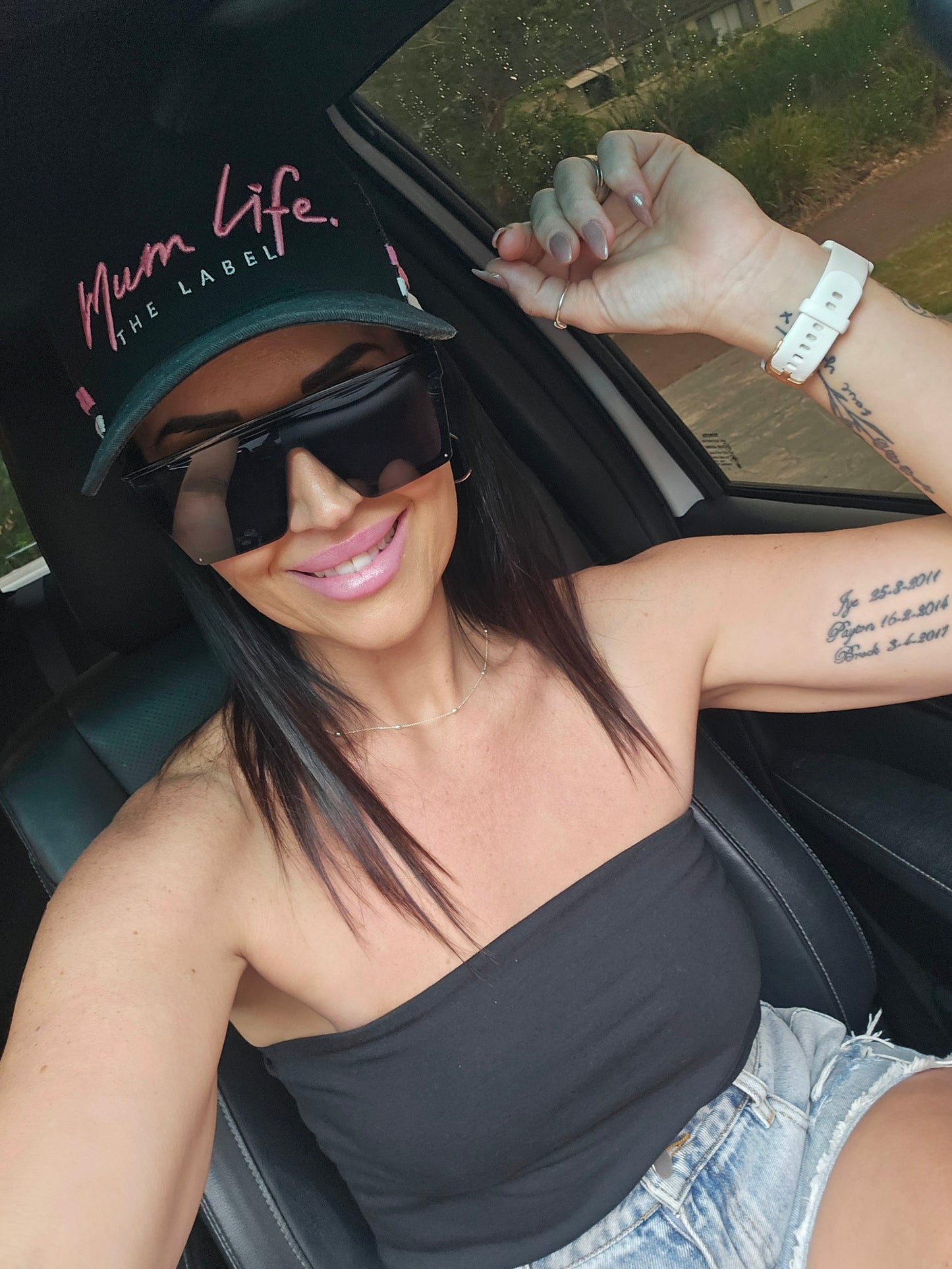 New Mum Life High Trucker Cap - Pink