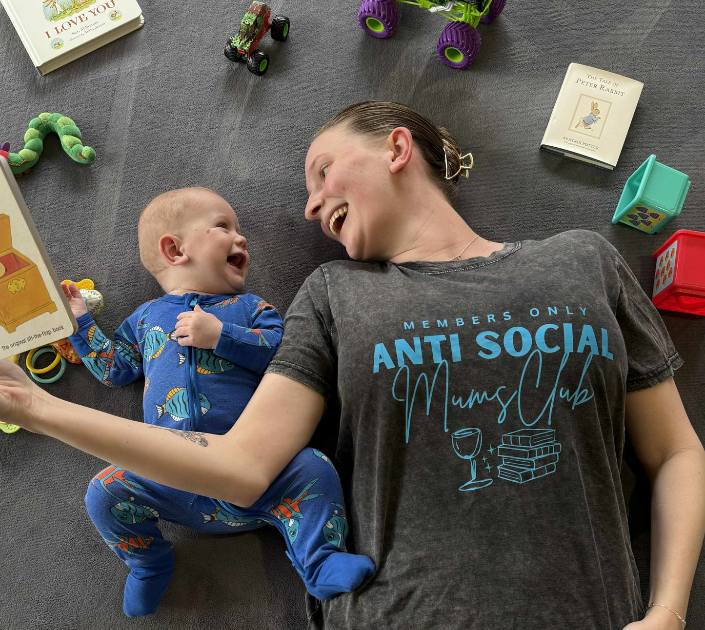 Anti Social Mums Club Acid Wash T-Shirt