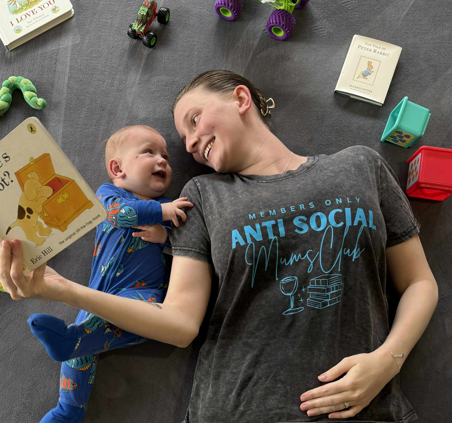 Anti Social Mums Club Acid Wash T-Shirt