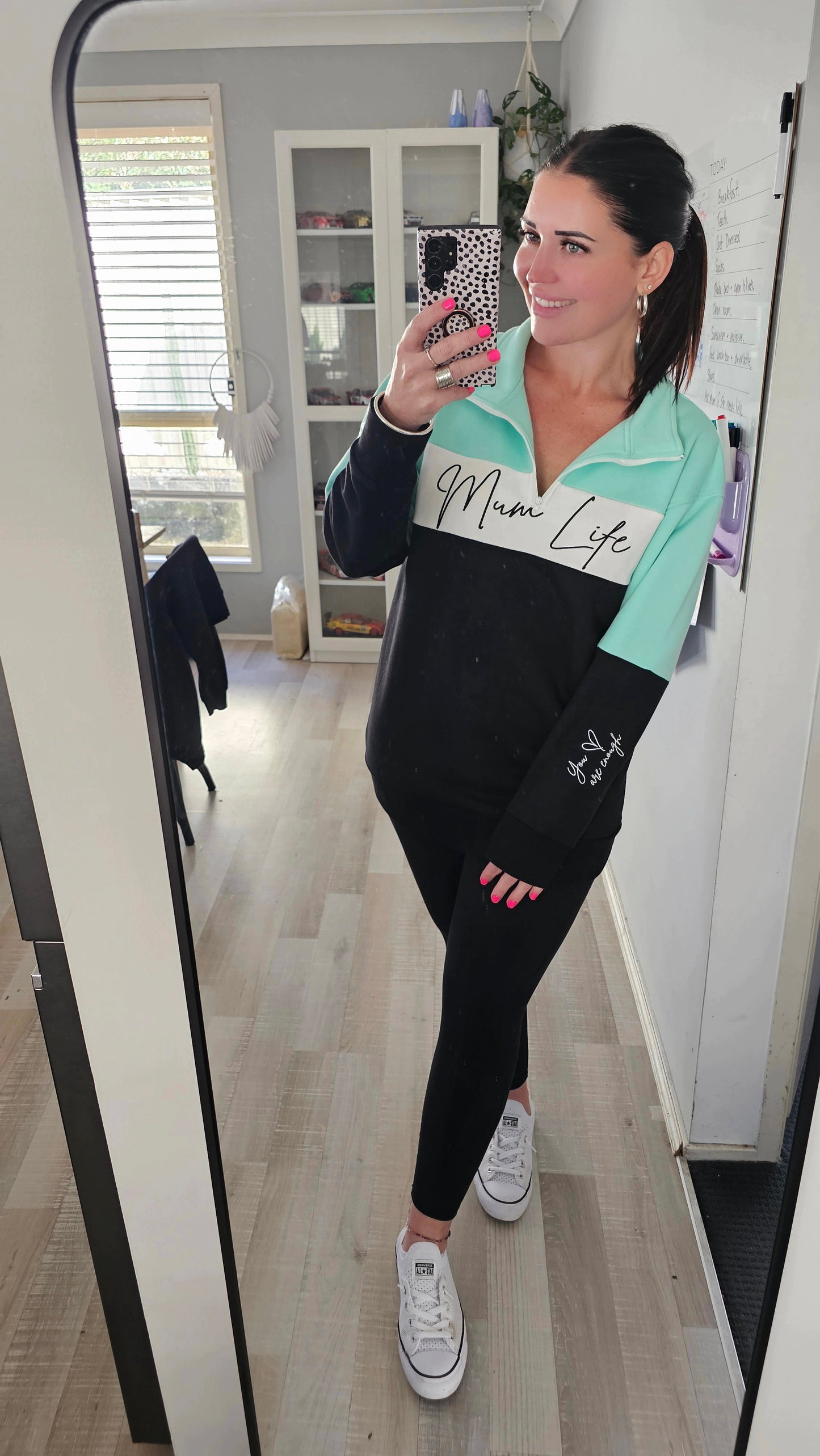 MumLife- You are enough mint Jumper