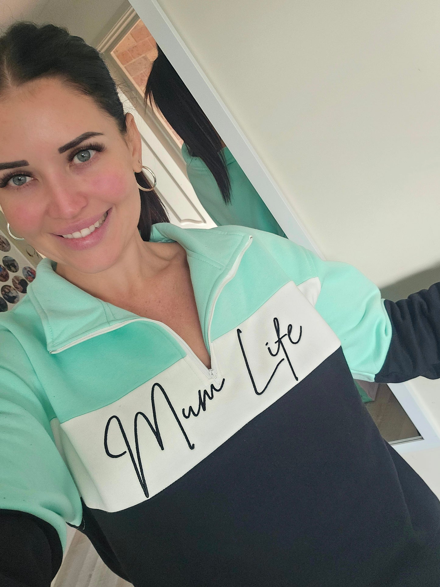 MumLife- You are enough mint Jumper