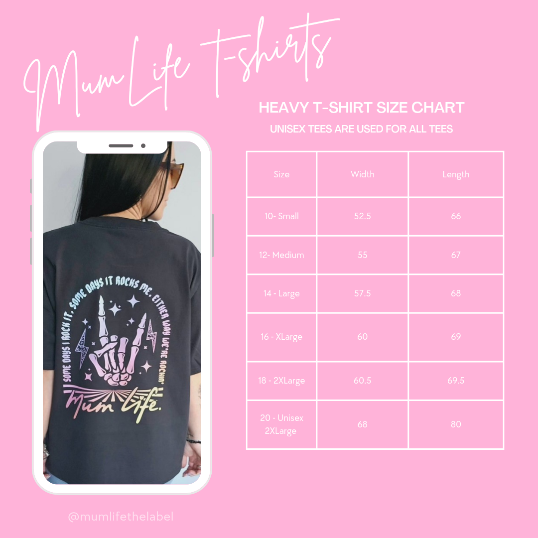 MumLife Rock On - Heavy Tee
