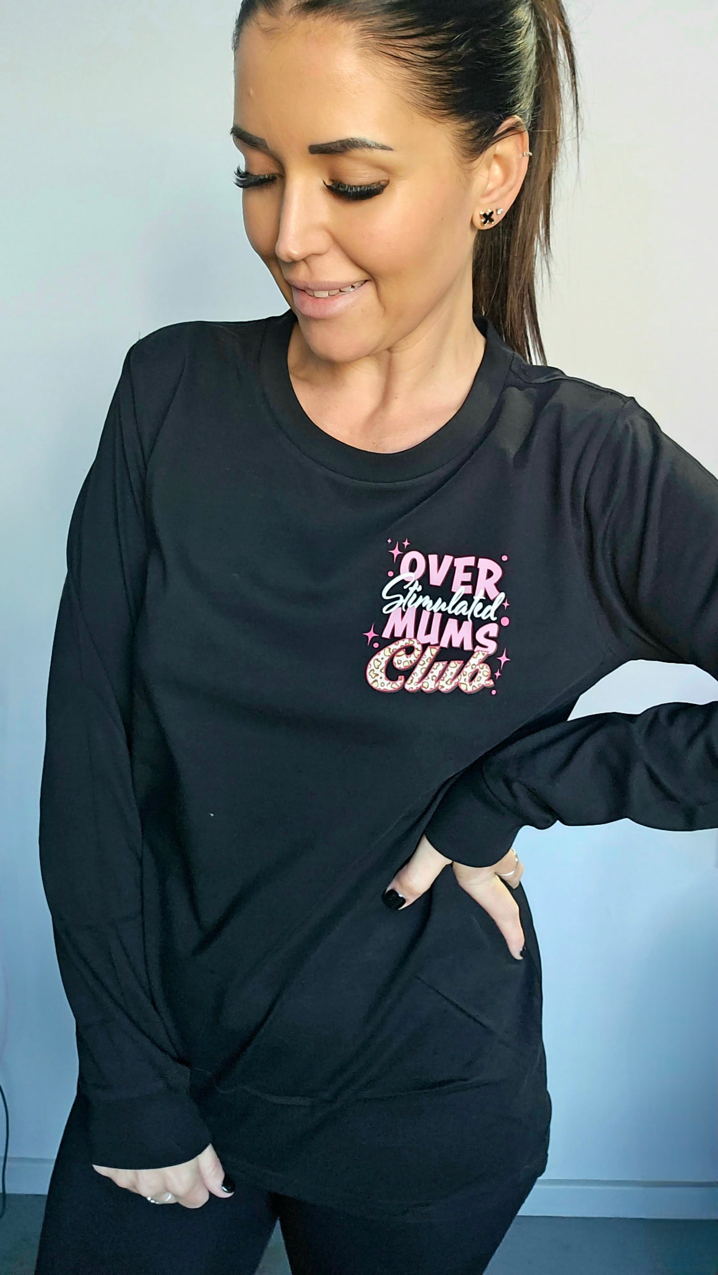 Over Stimulated Mums Club Long Sleeve Tee