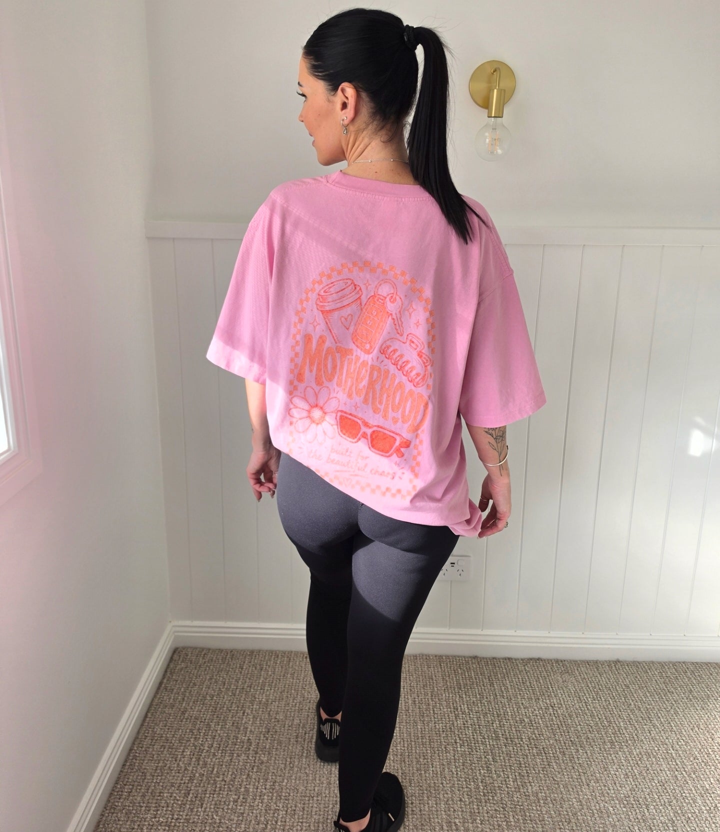 MOTHERHOOD Built For The Beautiful Chaos Pink Tee