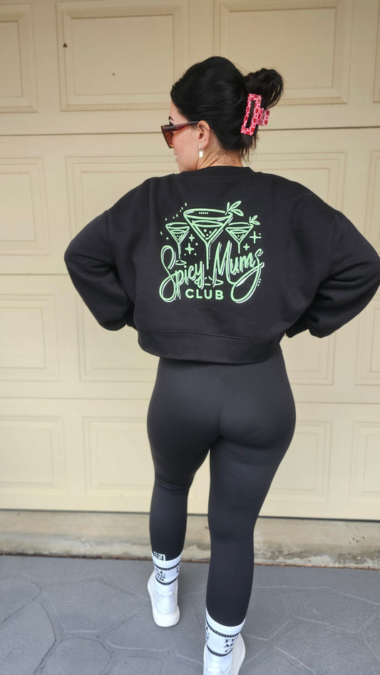 Spicy Mums Club Crop Sweater