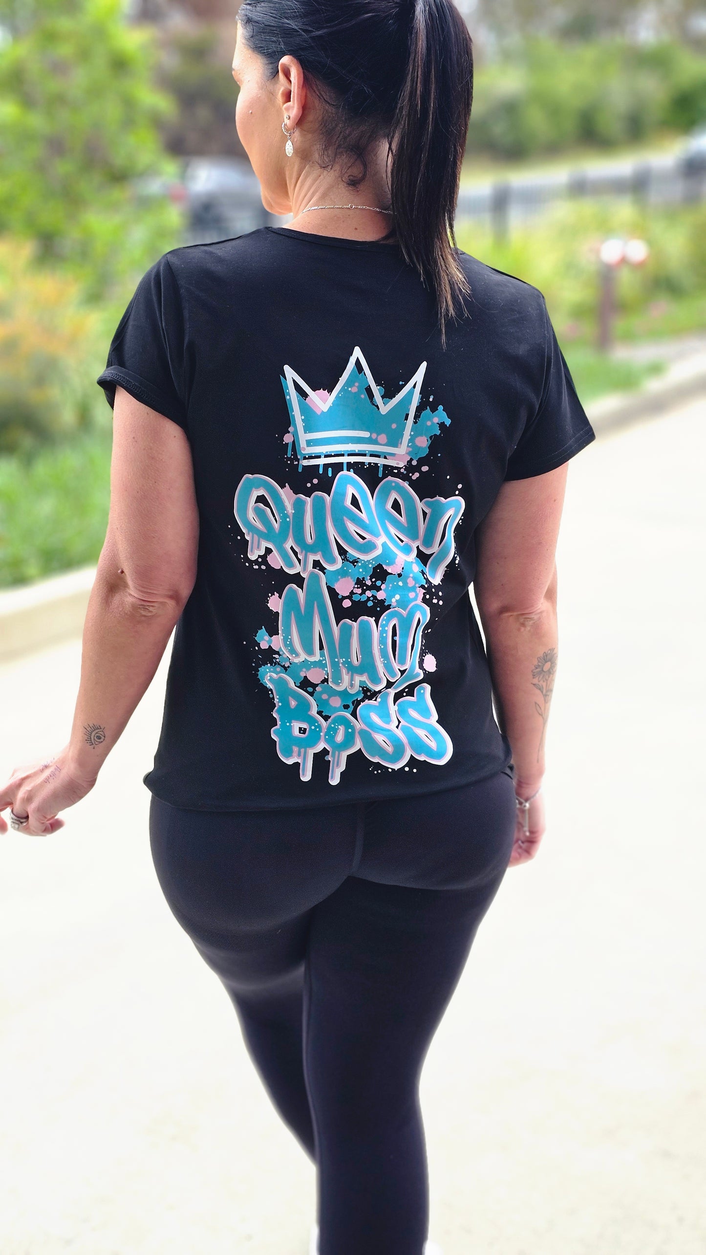 Queen Mum Boss Black T-Shirt