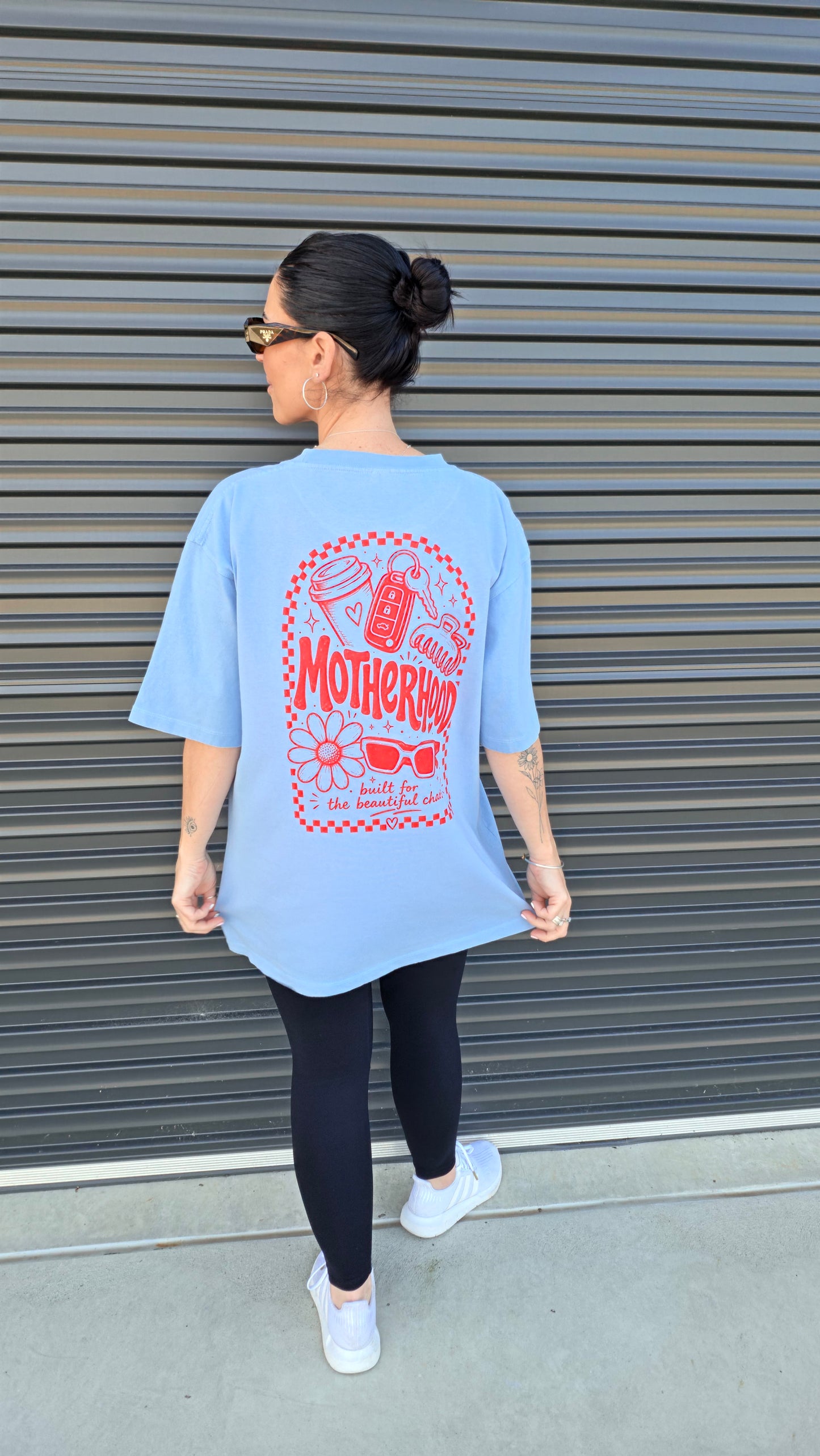 MOTHERHOOD Built For The Beautiful Chaos Blue Tee