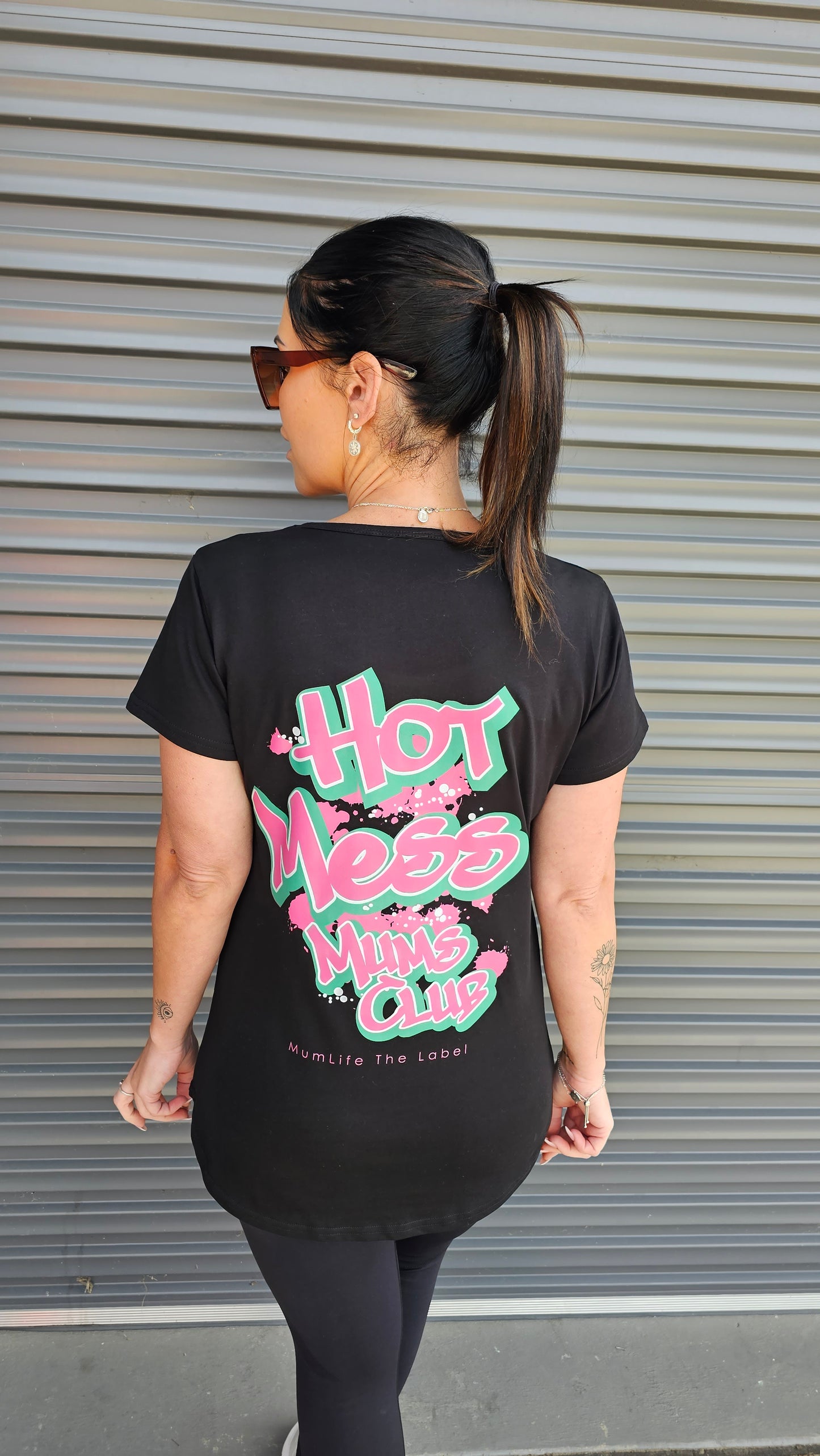 Hot Mess Mums Club Black Tee