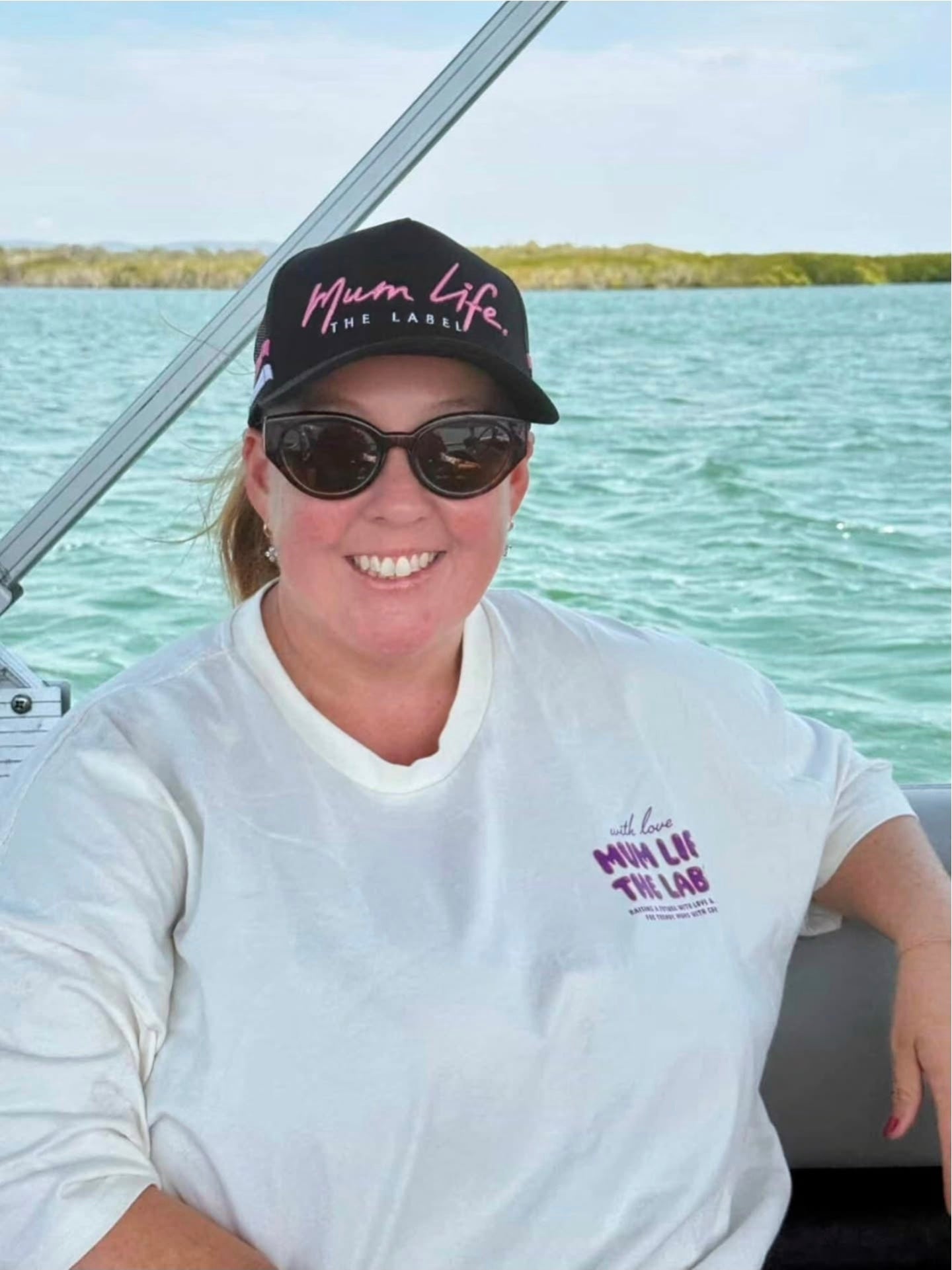New Mum Life High Trucker Cap - Pink