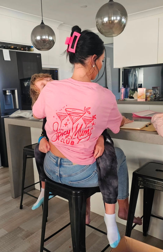 Spicy Mums Club Pink T-Shirt