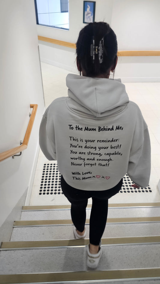 To The Mum Behind Me Cream Hoodie