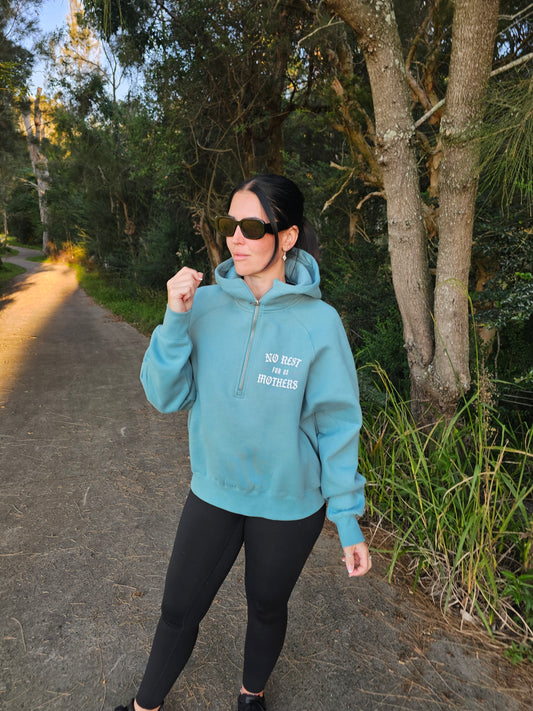 Sage No Rest For Us Mothers Zip Hood