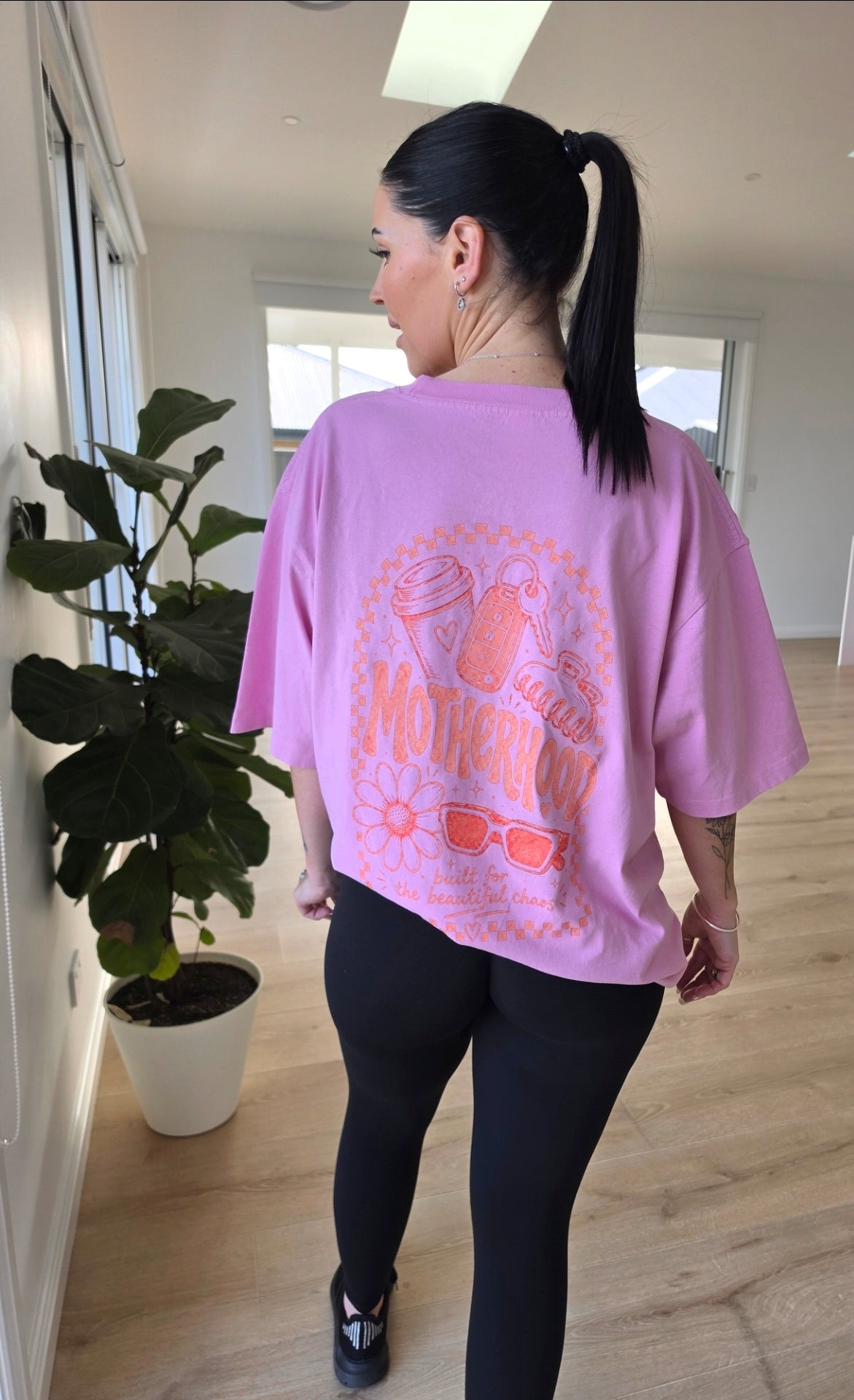 MOTHERHOOD Built For The Beautiful Chaos Pink Tee