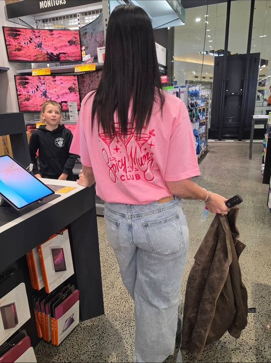 Spicy Mums Club Pink T-Shirt