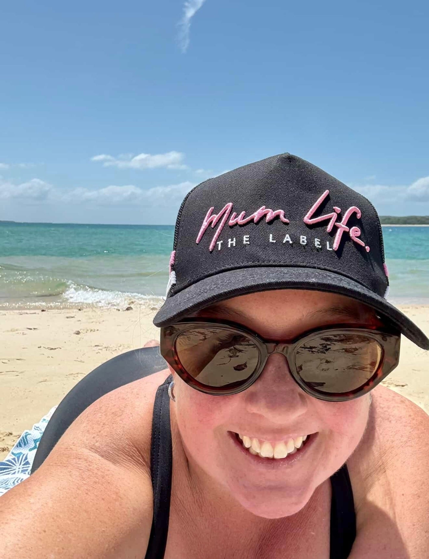 New Mum Life High Trucker Cap - Pink