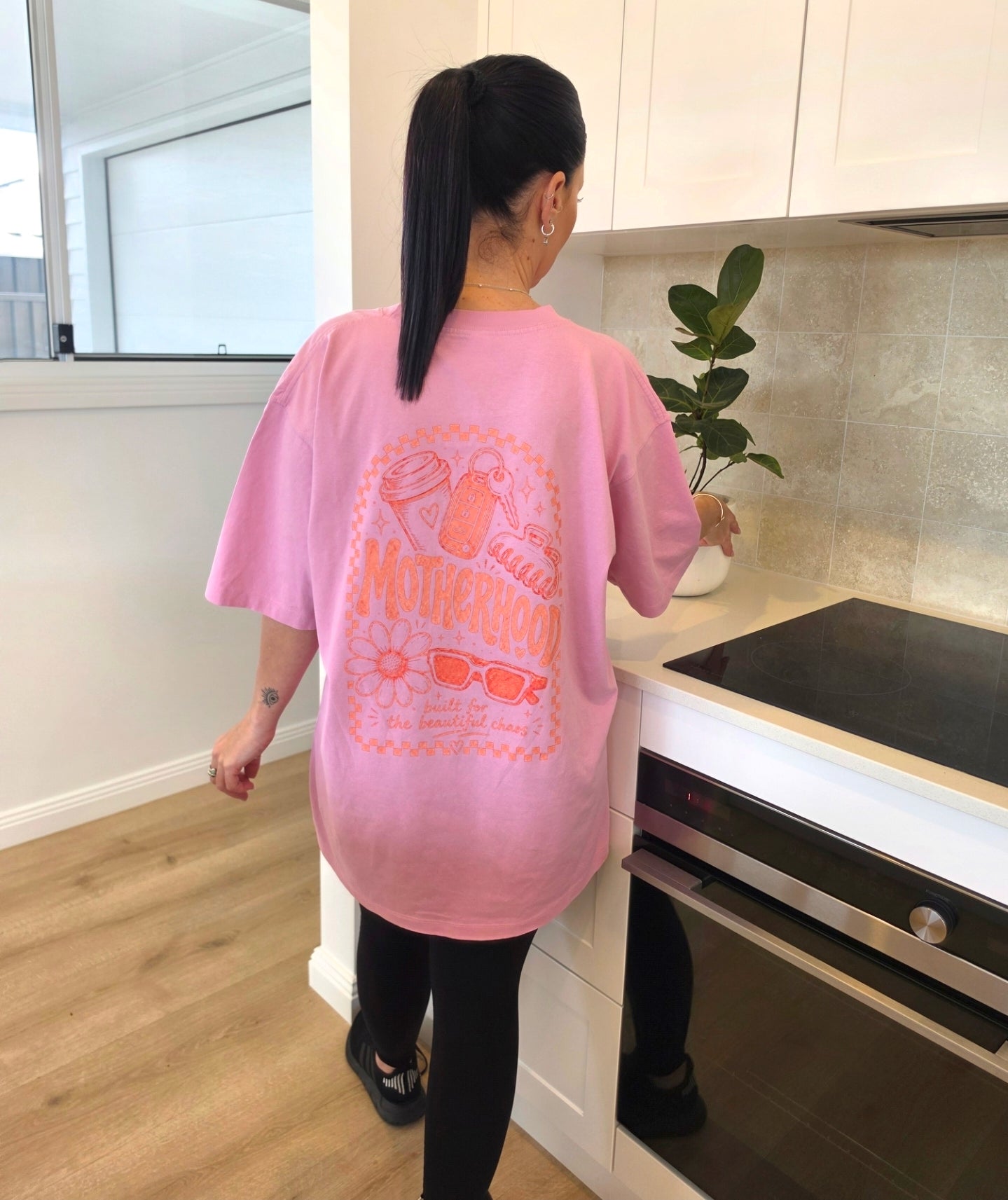MOTHERHOOD Built For The Beautiful Chaos Pink Tee